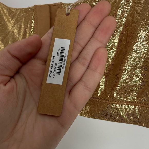 Skims New With Tag Gold Fits Everybody Crossover Bralette - Picture 3 of 5